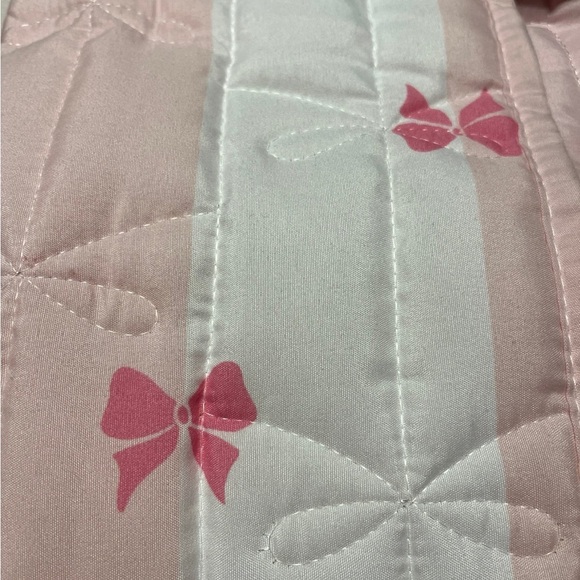 Betsey Johnson Pink Bow Reversible Quilt Set FULL/QUEEN - Picture 5 of 5